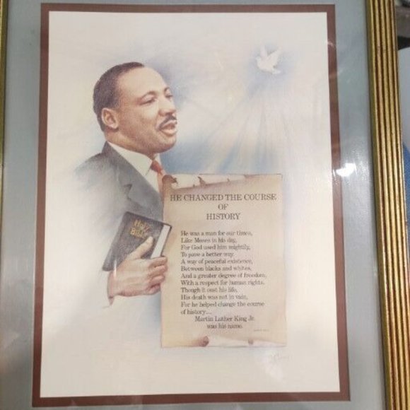 HE Changed The Course of History - Martin Luther King Artist C Downey 16x13.25" - Picture 1 of 10